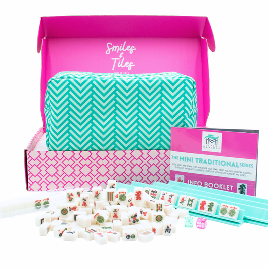 MINI TRADITIONAL SERIES with Upgraded Acrylic Racks | American Mahjong Tiny Travel Set