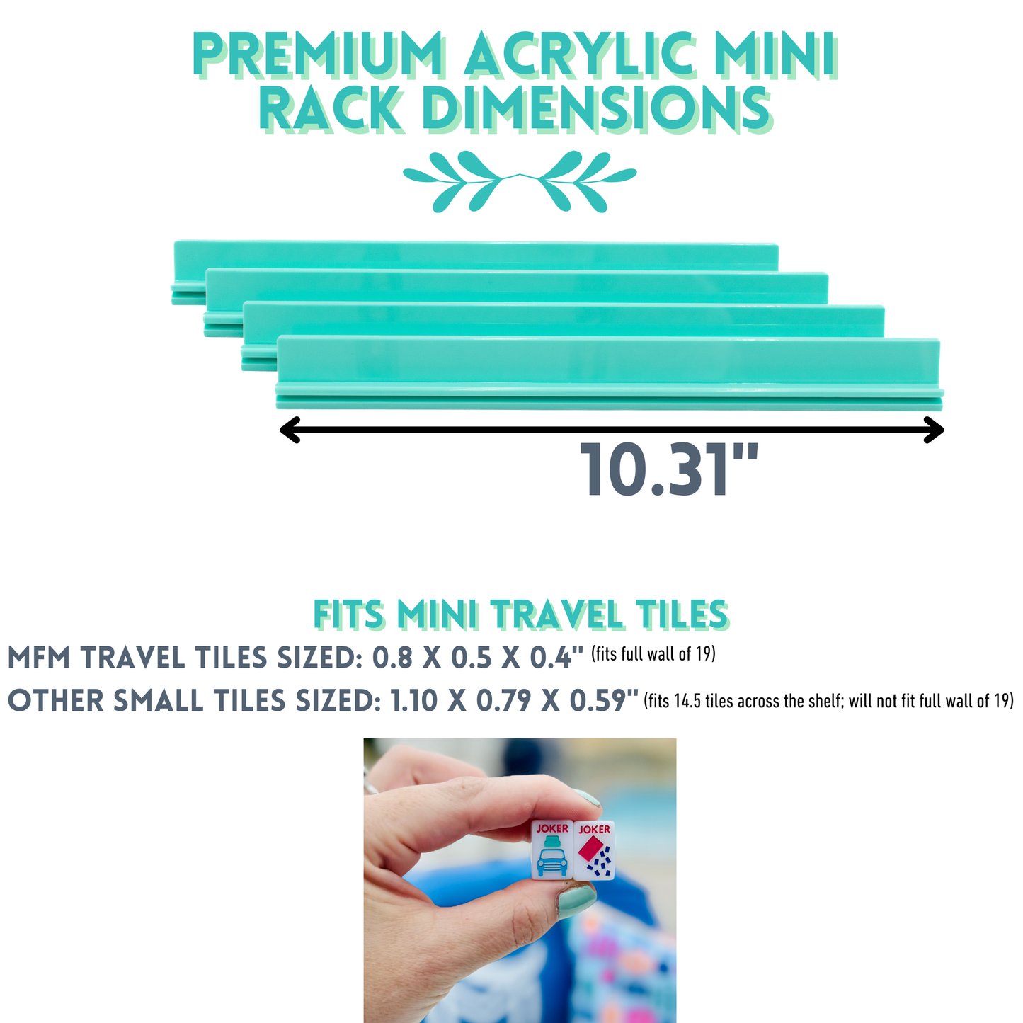 MINI Travel Mahjong Racks | Premium Acrylic | 10.31"