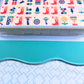 Mahjong Mat with Scalloped Edge in 4 bright color combinations Pink Blue Turquoise Green Orange- Mahjongg Mat Large Standard Tile Sets