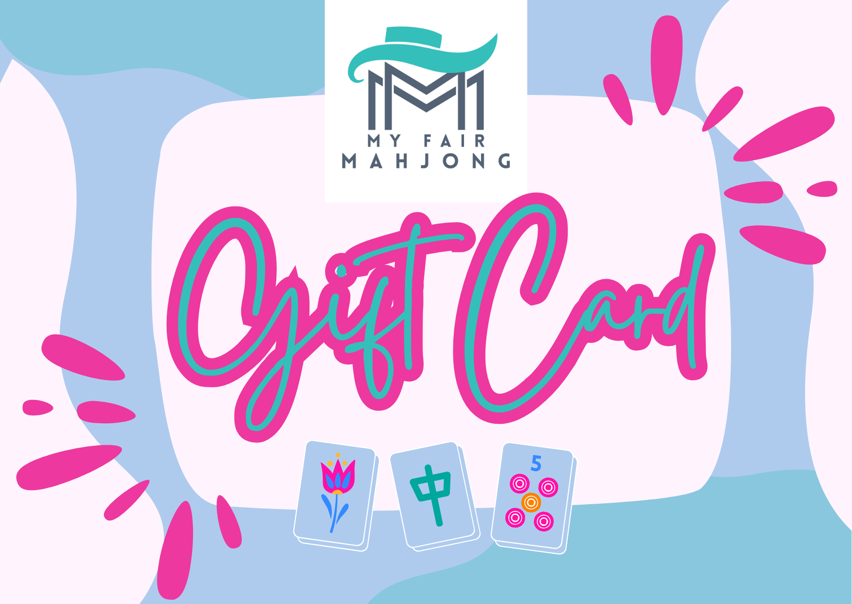 My Fair Mahjong Gift Card for Colorful and Fun Mahjong Tile Sets Accessories and Gifts