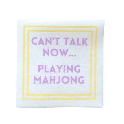 MAHJONG NAPKINS | 5'' x 5'' Luxury, Linen-Feel, Eco-Friendly