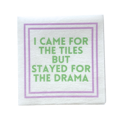 MAHJONG NAPKINS | 5'' x 5'' Luxury, Linen-Feel, Eco-Friendly