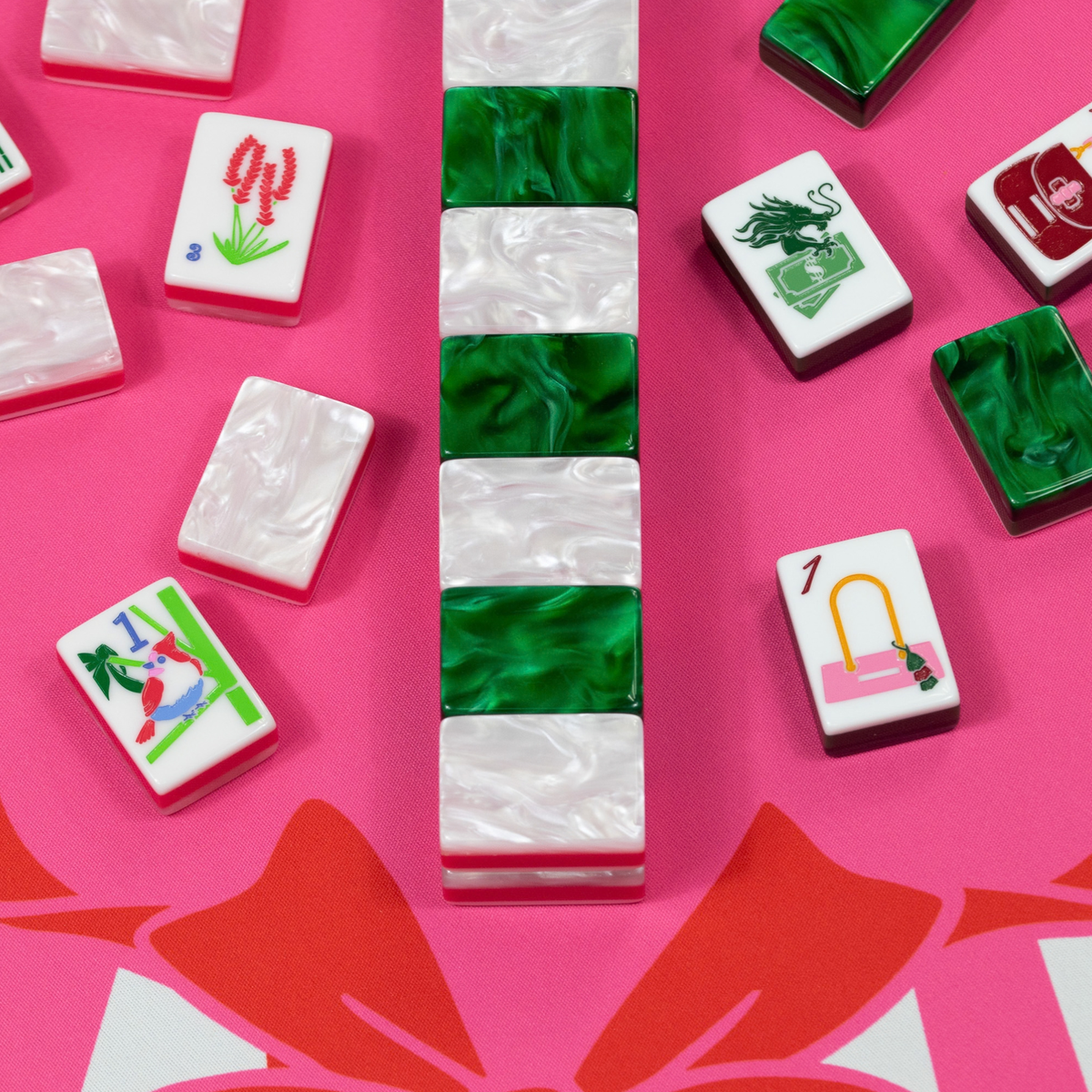 MAHJONG MAT  |  Peppermint Wishes  |  31" x 31"