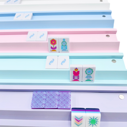 MAHJONG RACKS | Wooden | 4 Racks + 4 Magnetic Pushers – My Fair Mahjong