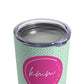 Personalized and Custom Colorful Mahjong Tumbler with Mahjongg tiles Great Gift for Mahj Game Party or Player- Unique Modern Design Pink Blue Green Orange Options for Mah Jongg Cups for Drinks and Cocktails
