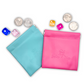 Coin, Dice, Extra Mahjong Tile Pouch  |  4x4" Bag  |   Pink & Green Options