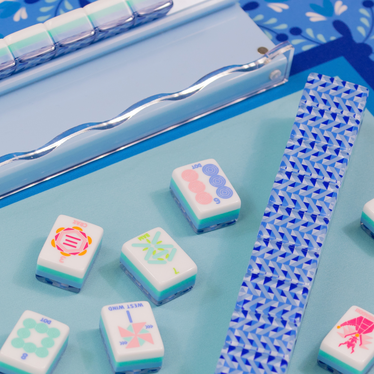 (COMING SOON) MAHJONG MAT  |  Garden Party  |  Bluebell  |  31" x 31"