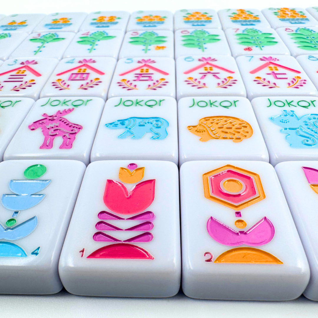 THE SCANDINAVIAN FOLK ART SERIES | Mahjong with Nordic Style | American, Chinese, Riichi, Hong Kong, Singaporean
