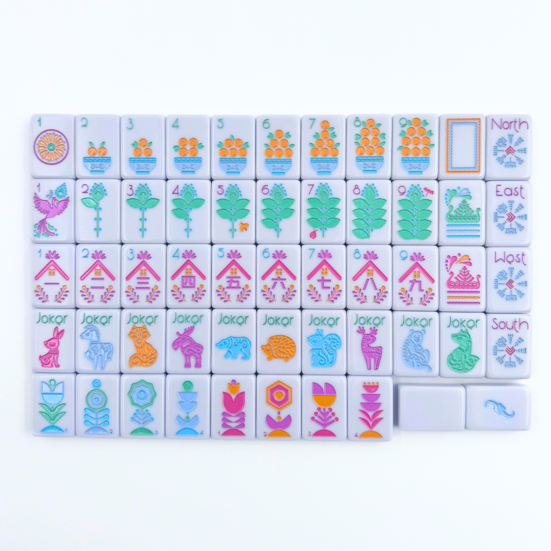 THE SCANDINAVIAN FOLK ART SERIES | Mahjong with Nordic Style | American, Chinese, Riichi, Hong Kong, Singaporean
