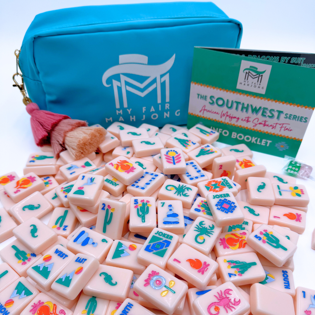 Southwest Mahjong for Mah Jongg Games - Colorful Modern Tile Set with Bright Colors and designs for fun Mahj Crack Bam Dot