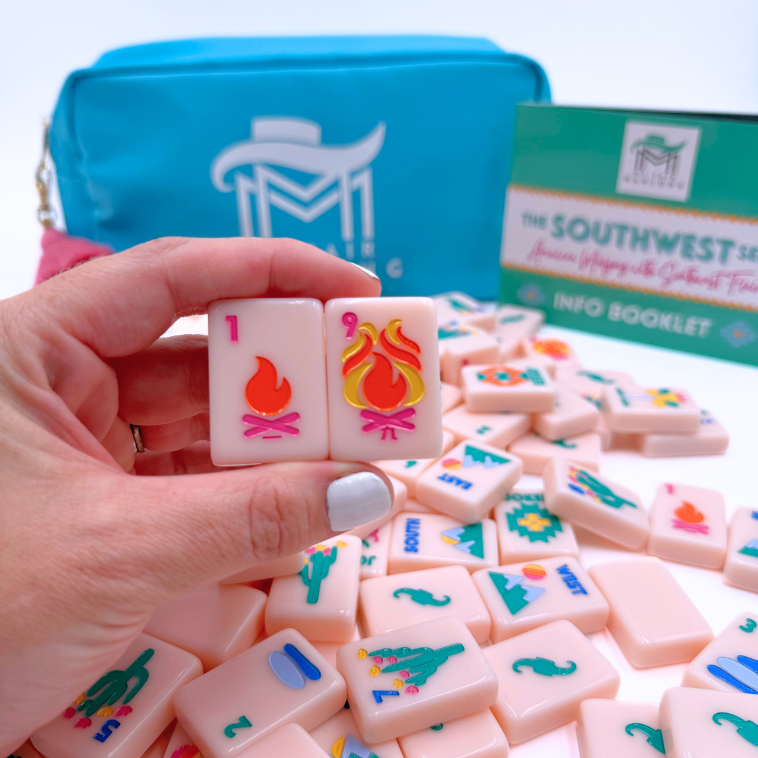 Southwest Mahjong for Mah Jongg Games - Colorful Modern Tile Set with Bright Colors and designs for fun Mahj Crack Bam Dot