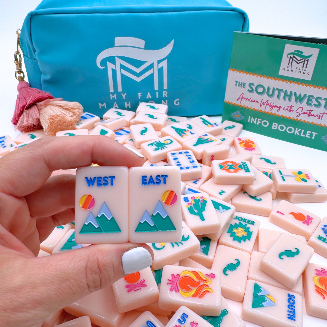 Southwest Mahjong for Mah Jongg Games - Colorful Modern Tile Set with Bright Colors and designs for fun Mahj Crack Bam Dot