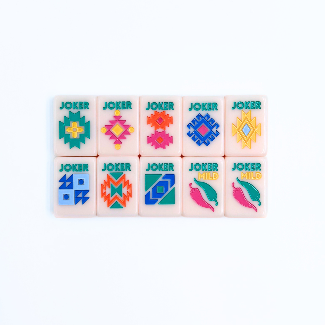 Southwest Mahjong for Mah Jongg Games - Colorful Modern Tile Set with Bright Colors and designs for fun Mahj Crack Bam Dot