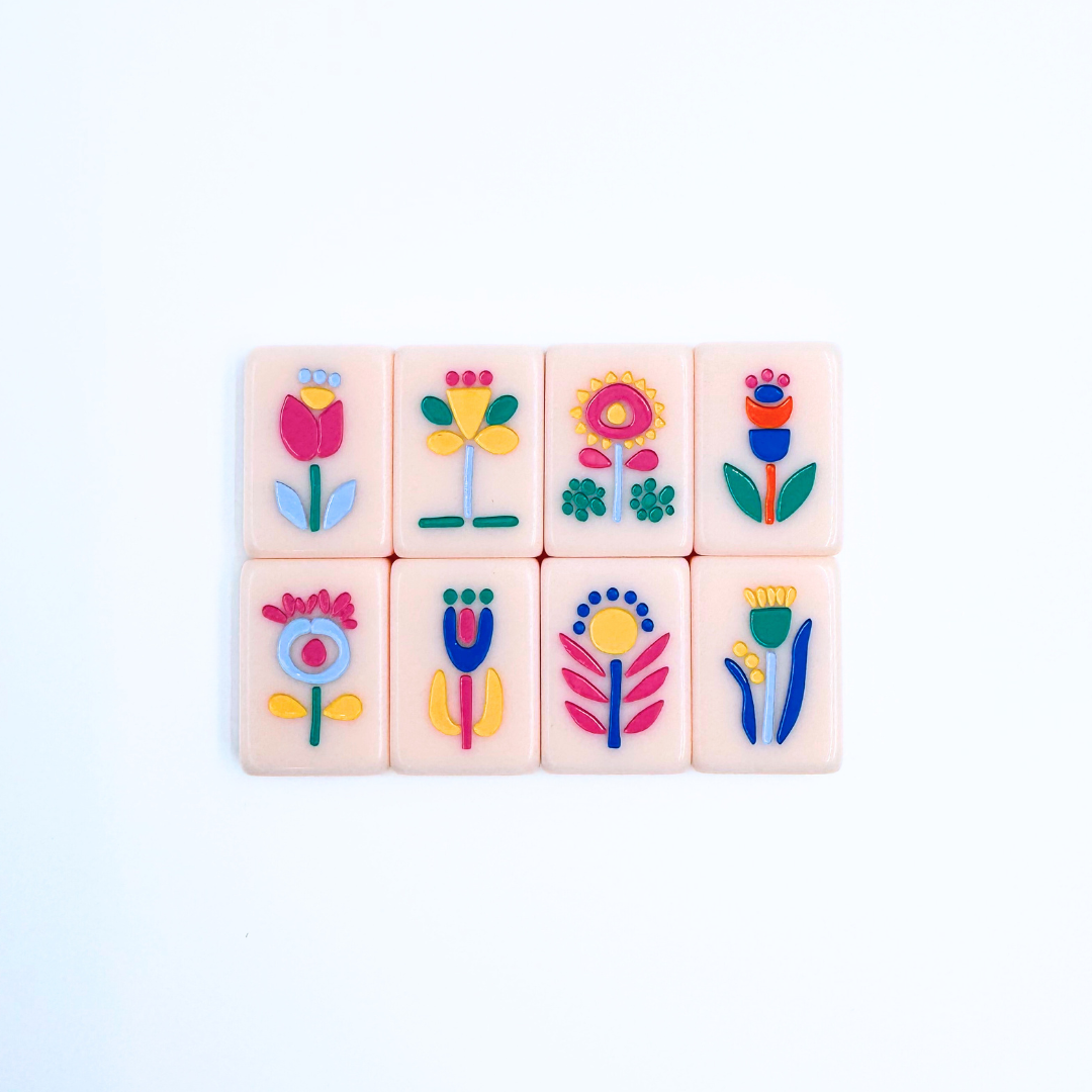 Southwest Mahjong for Mah Jongg Games - Colorful Modern Tile Set with Bright Colors and designs for fun Mahj Crack Bam Dot