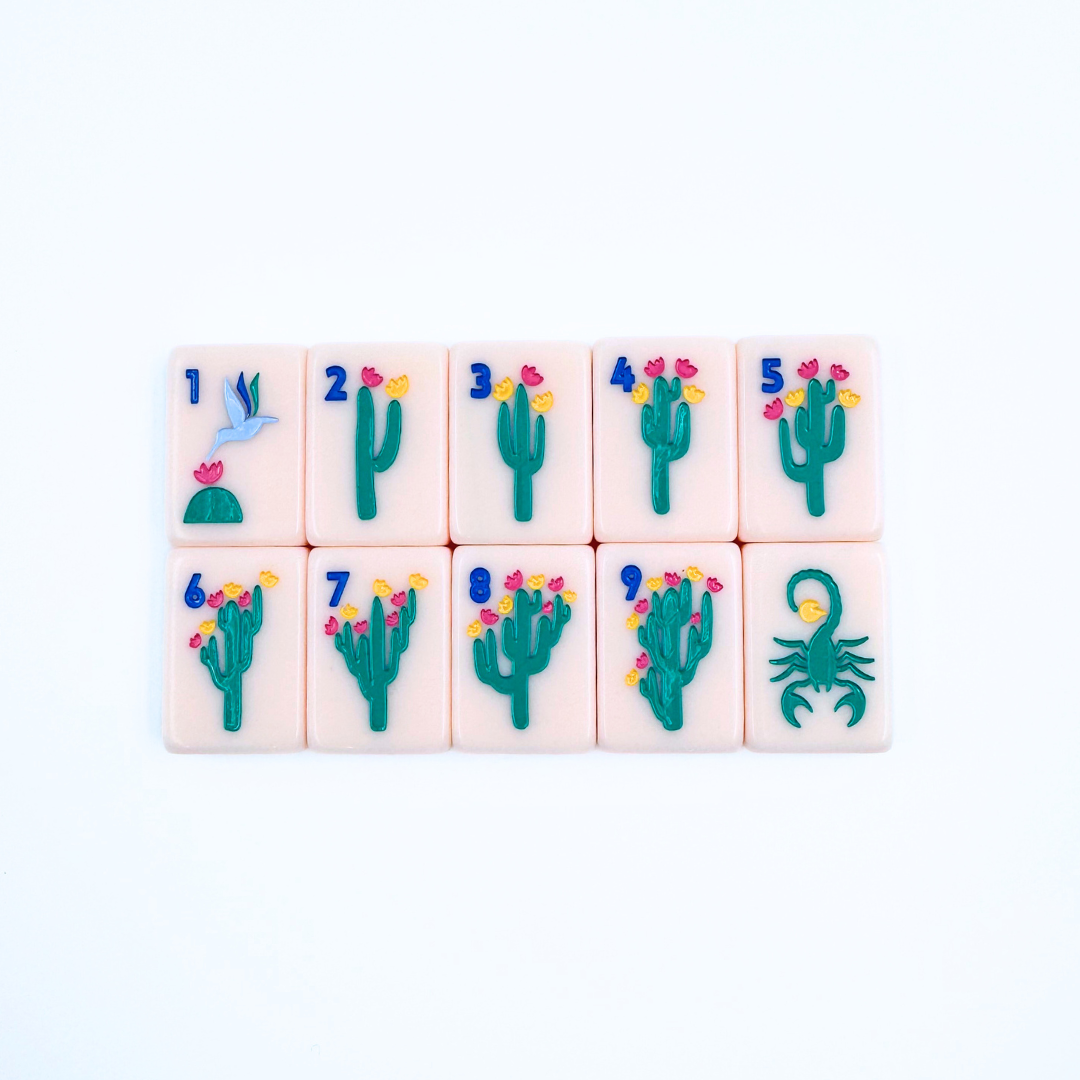 Southwest Mahjong for Mah Jongg Games - Colorful Modern Tile Set with Bright Colors and designs for fun Mahj Crack Bam Dot