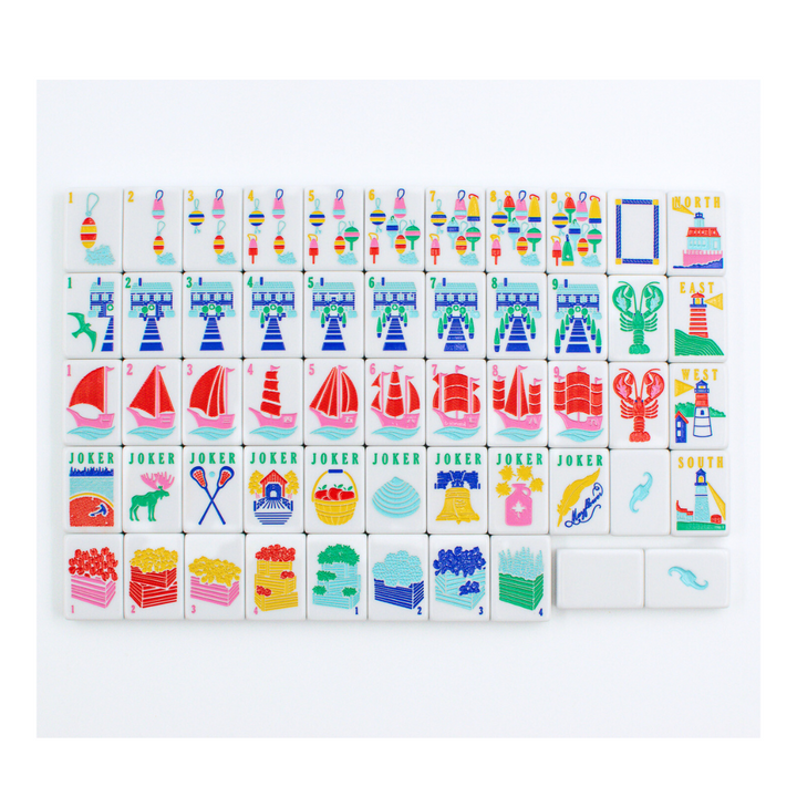 My Fair Mahjong - Pink-Blue  Mahjong Mat Color Wave