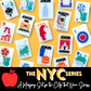 NYC Series New York Manhattan Themed  Mahjong Tiles American Riichi Singaporean Mah Jongg Modern Colorful Creative Tiles