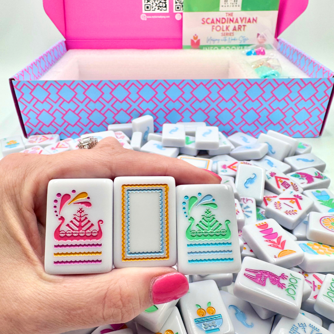 THE SCANDINAVIAN FOLK ART SERIES | Mahjong with Nordic Style | American, Chinese, Riichi, Hong Kong, Singaporean